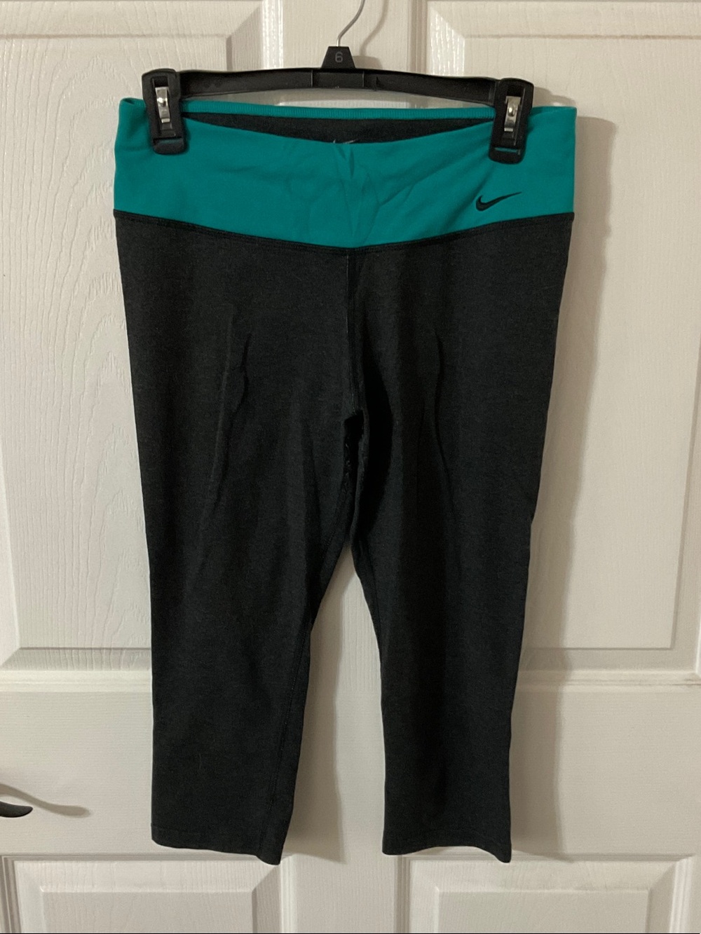 Nike Athletics Capri Leggings with Teal Waistband